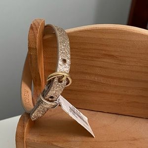 J. Crew Glitter Leather Belt Bracelet